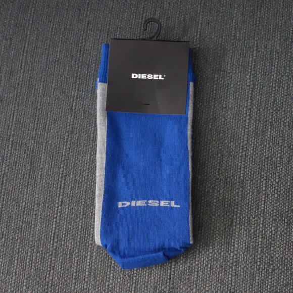 Diesel Only the Brave Royal Blue Made in Italy Socks Size L *New with Tags* - Picture 1 of 12